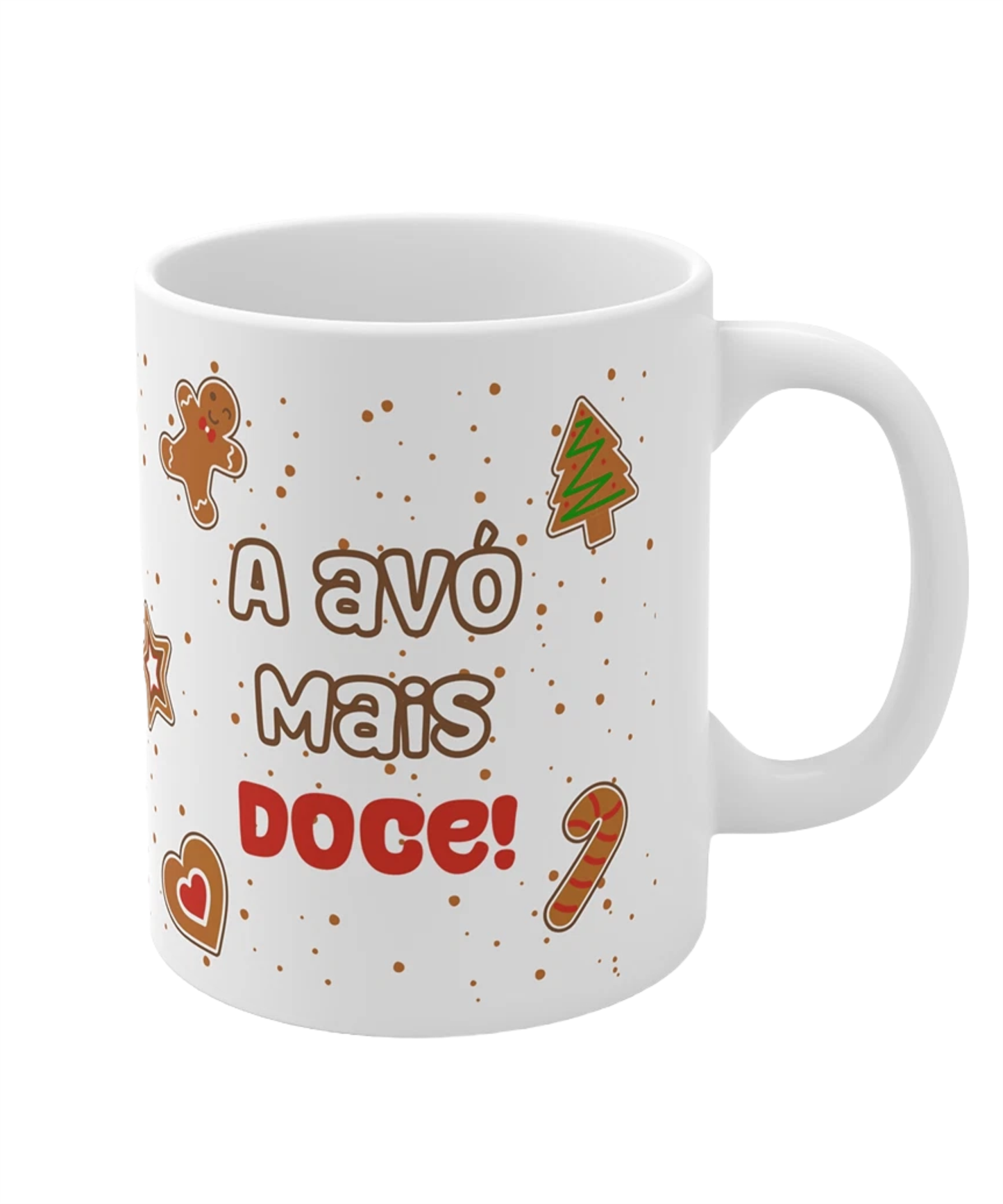 Caneca Personalizada Gingerbread - Nome e Inicial