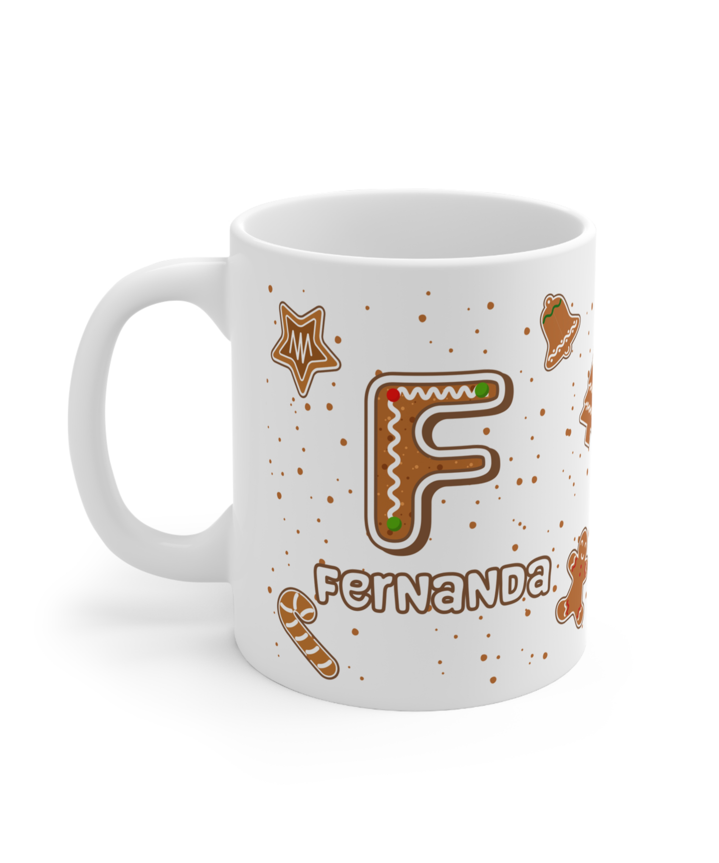Conjunto Personalizado - Caneca, Íman e Vela Aromática de Rosas - Tema Gingerbread