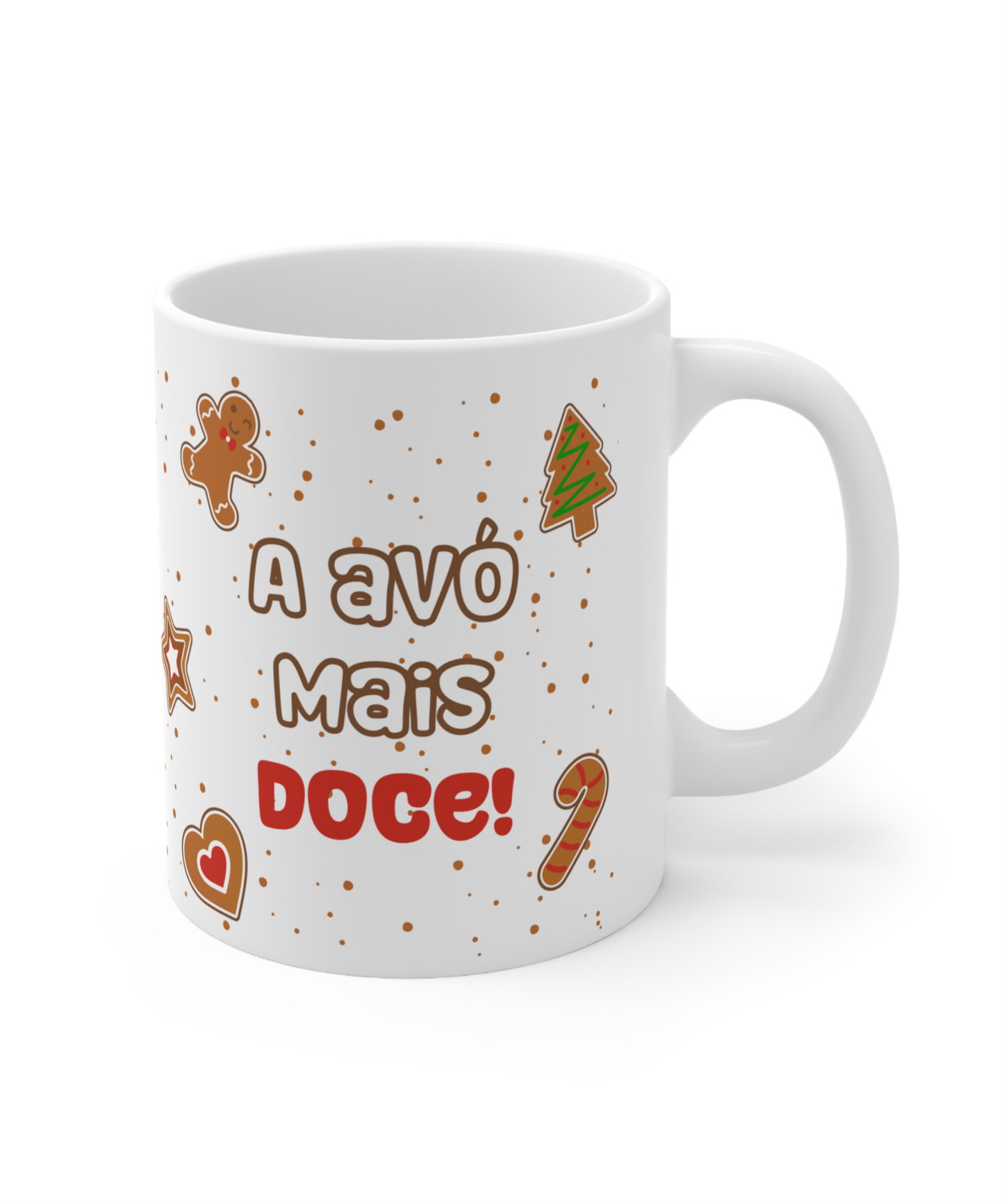 Conjunto Personalizado - Caneca, Íman e Vela Aromática de Rosas - Tema Gingerbread