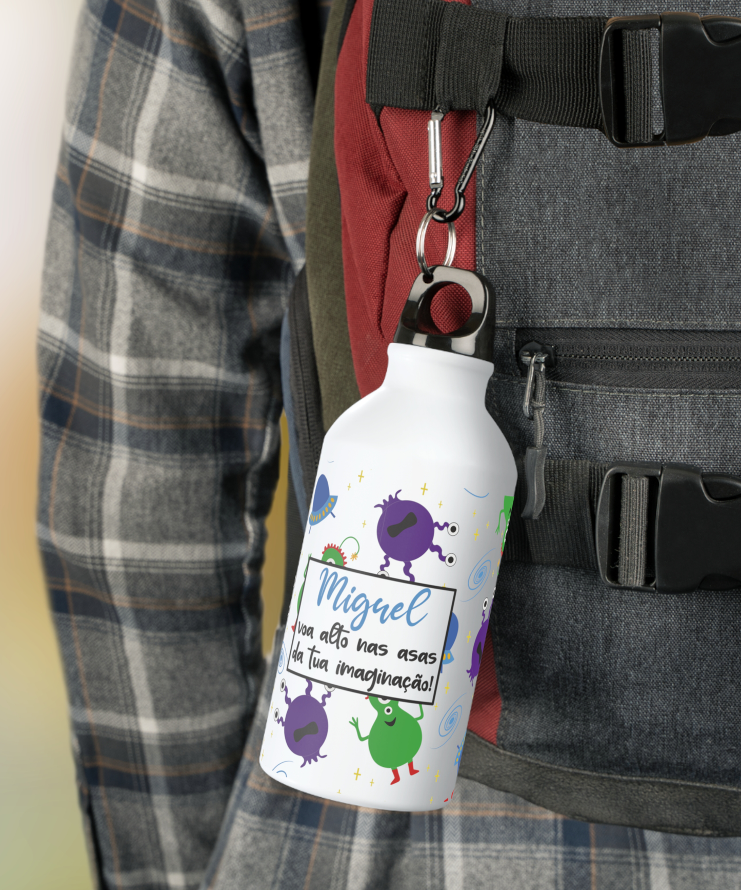 Garrafa de Alumínio Personalizada "Aliens" - 500 ml