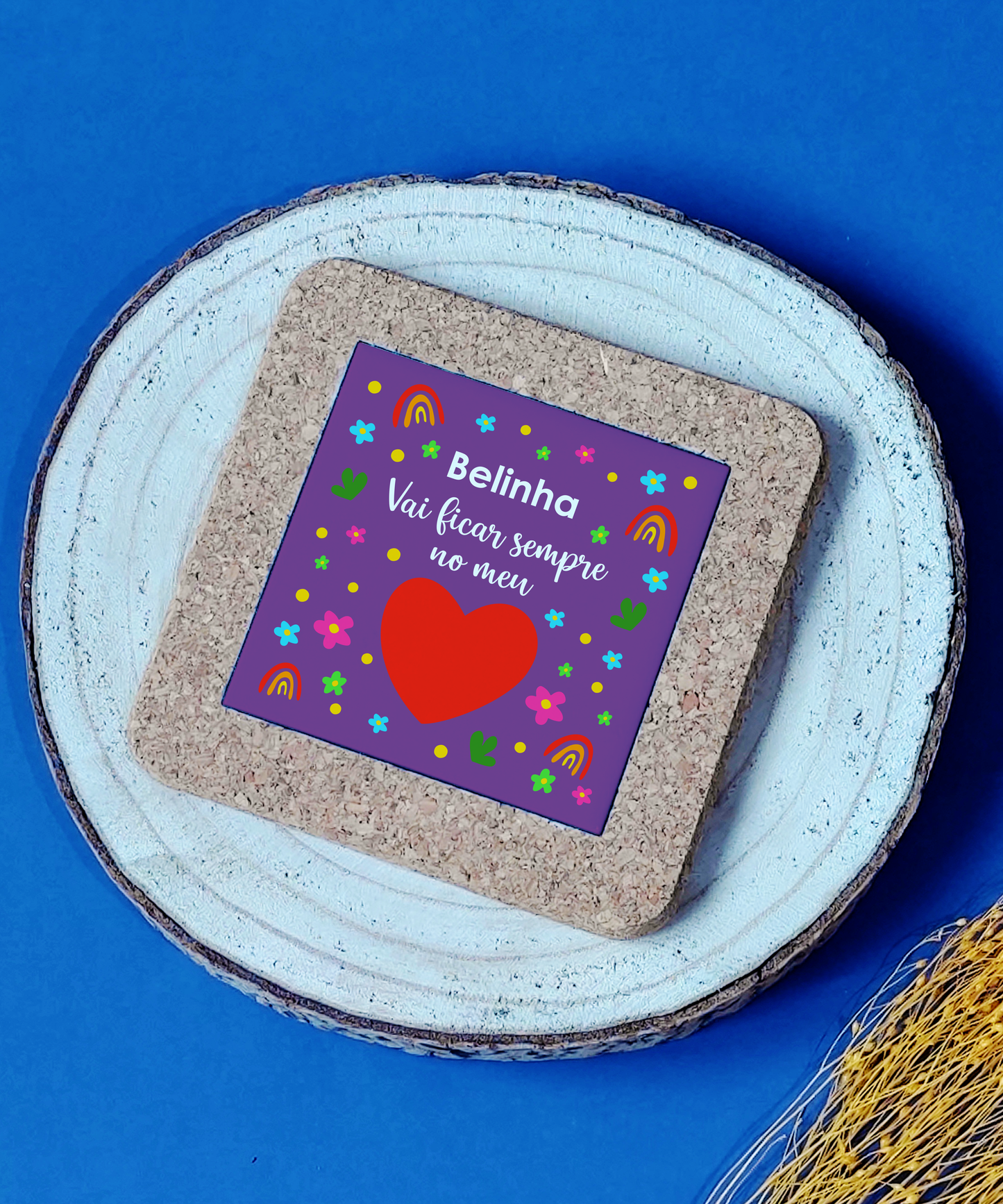 Azulejo 10 x 10 personalizado com base de cortiça