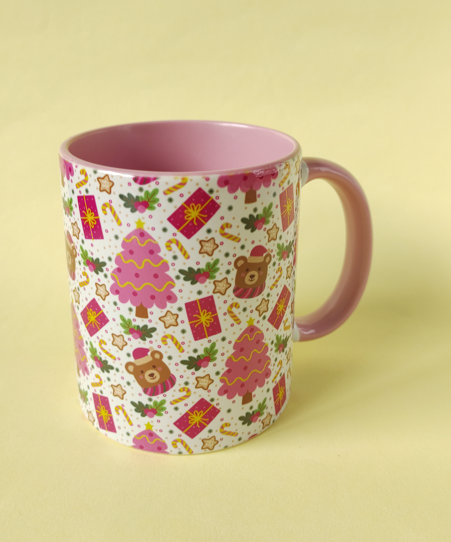 Caneca Um Natal Muito Pink | Caneca rosa