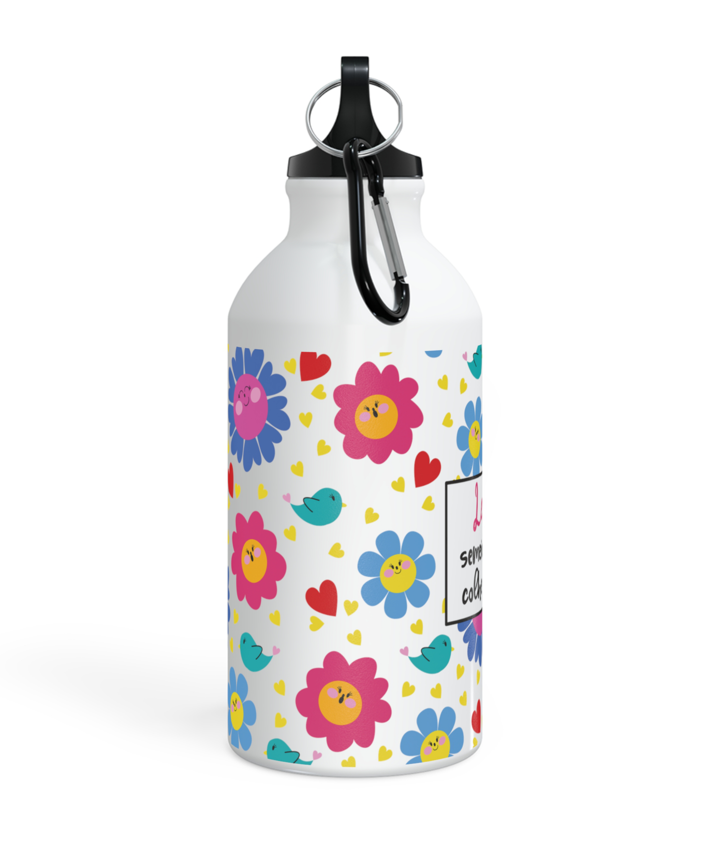 Garrafa de Alumínio Personalizada "Flores" - 500 ml