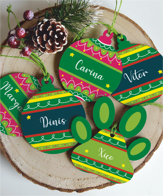 Pendentes de Natal Personalizados com Nome