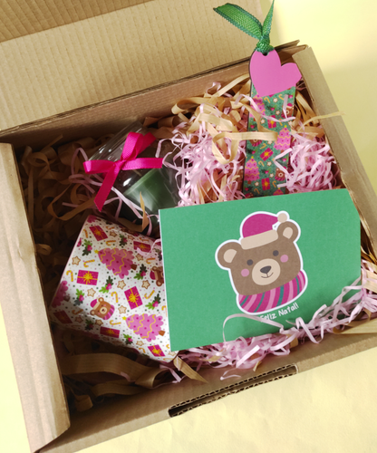 Box Um Natal Muito Pink | Caneca, vela e marcador