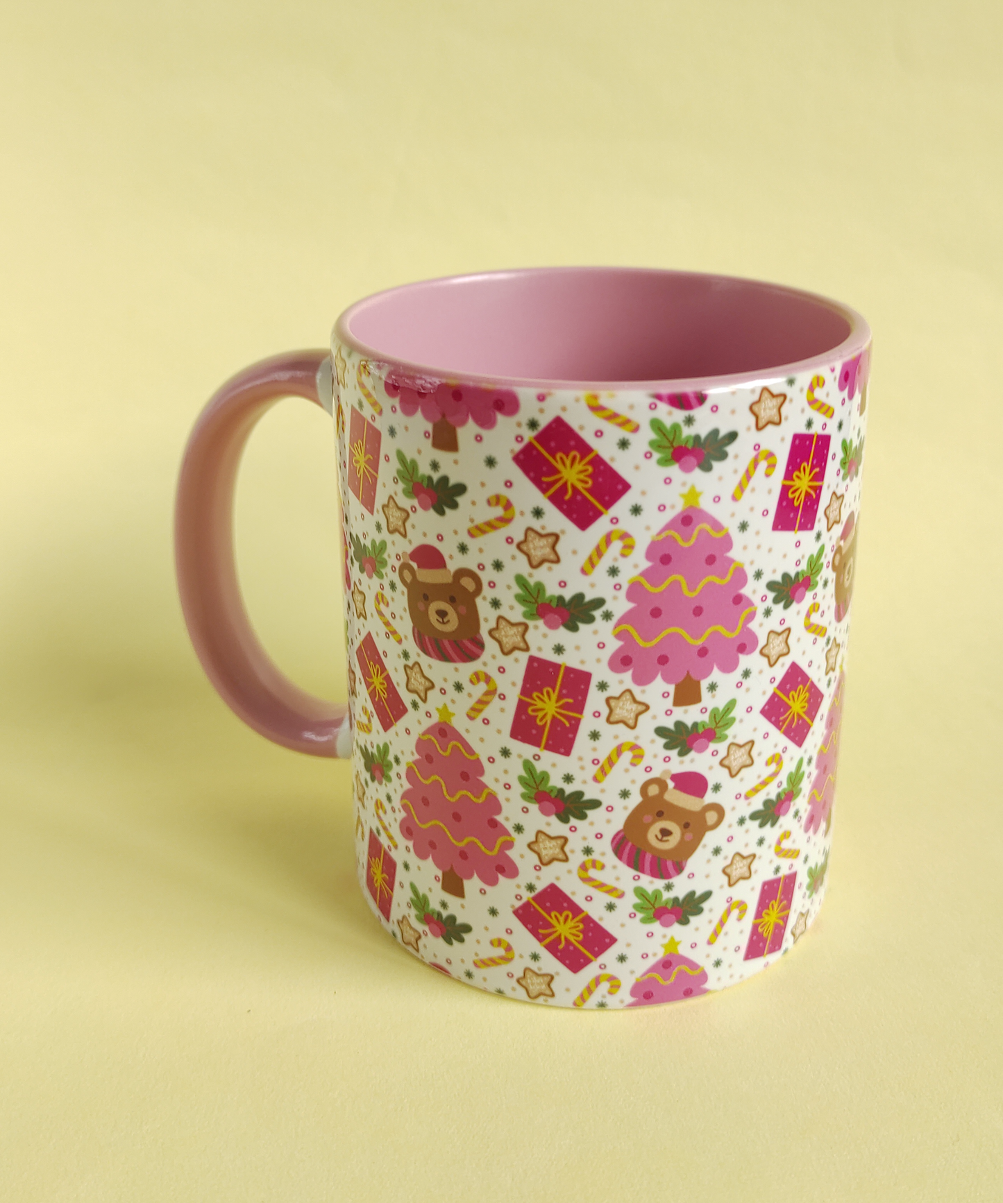 Box Um Natal Muito Pink | Caneca, vela e marcador