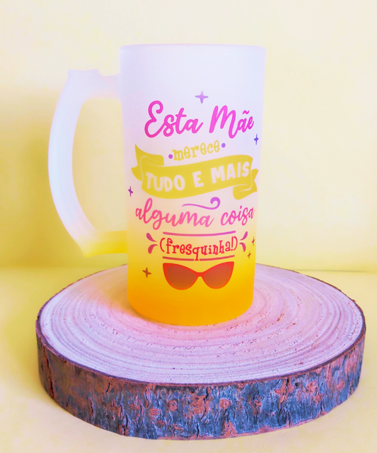 Caneca Mate Laranja "Fresquinha"