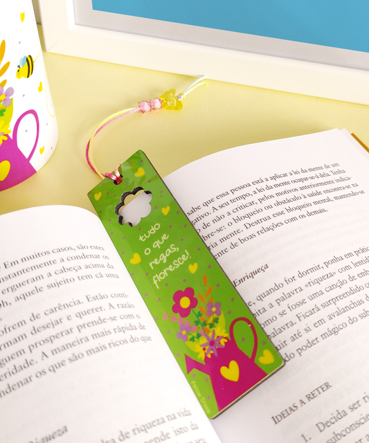 Marcador de Páginas em MDF Verde – Primavera