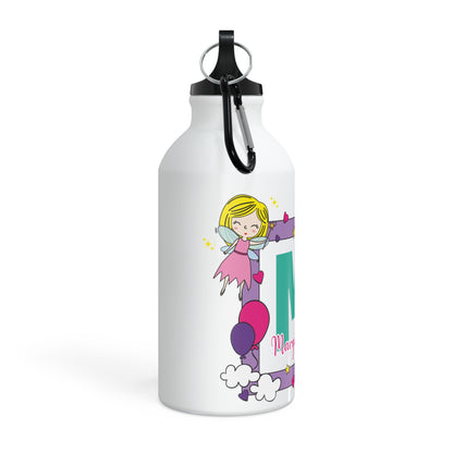 Garrafa de Alumínio 500 ml personalizada com Nome e Inicial - Unicórnio