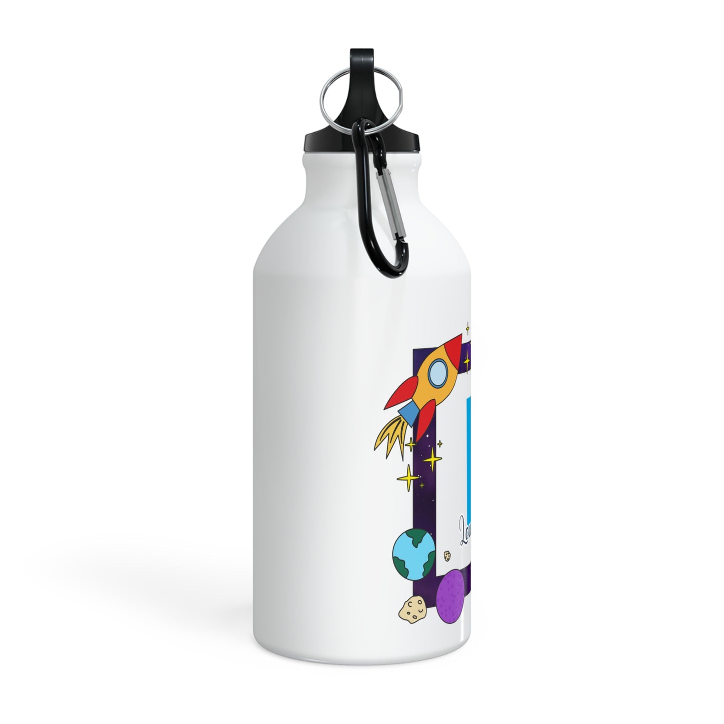 Garrafa de Alumínio 500 ml personalizada com Nome e Inicial - Espaço